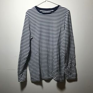 L.L. Bean Vintage Long Sleeve Blue Striped Shirt